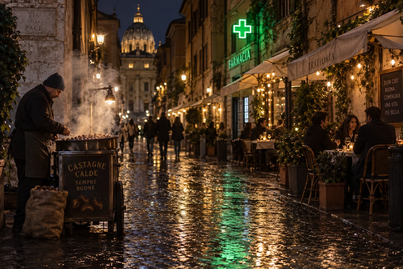 GPT Image 2.5 Sunburst — Rainy Night Street