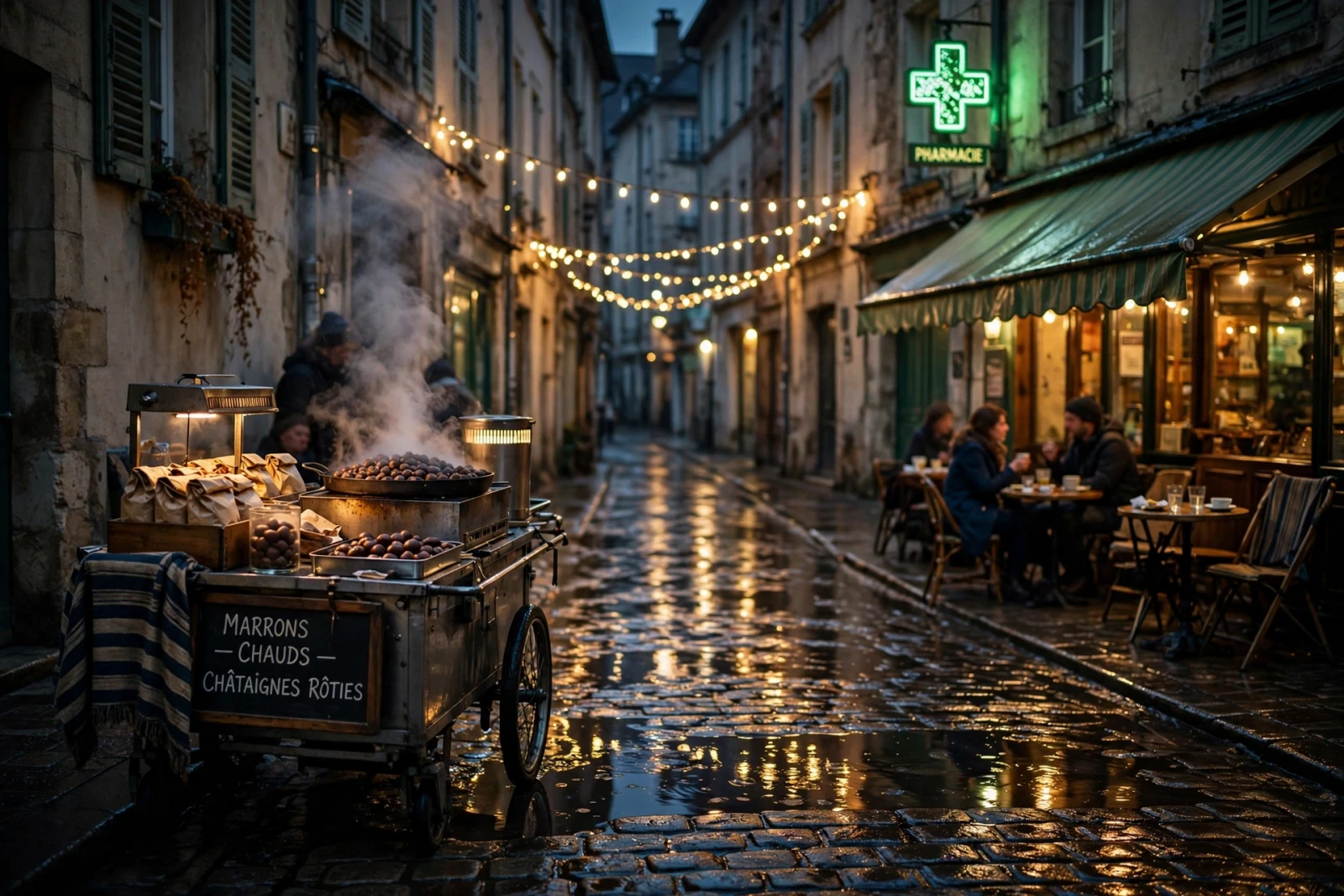 Muse Image — Rainy Night Street