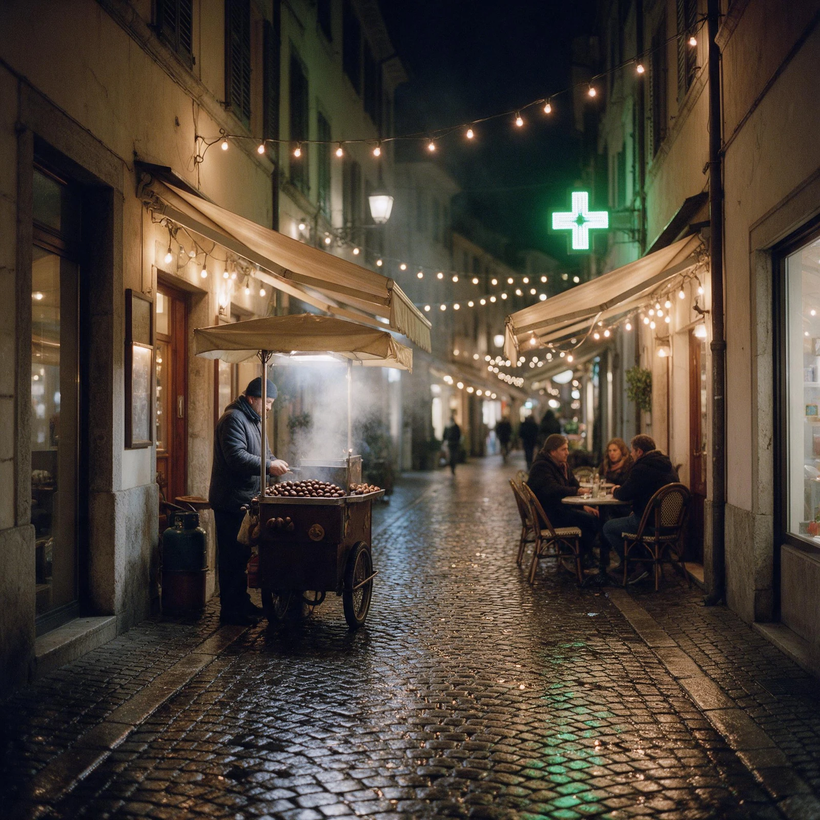 Seedream 5.0 Pro — Rainy Night Street