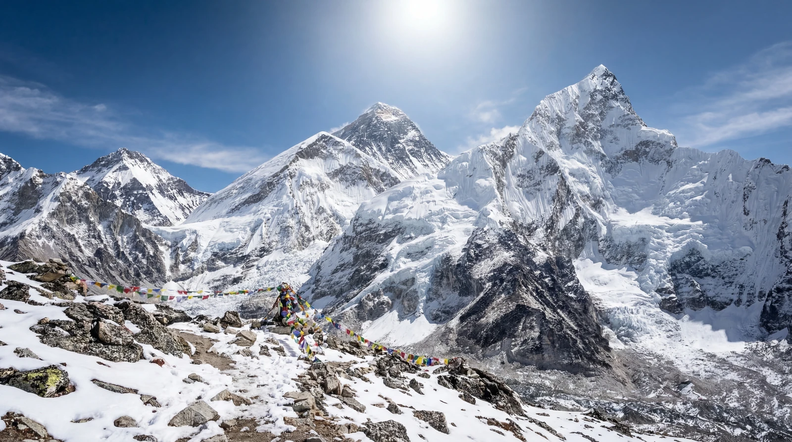 만년설이 품은 오후의 빛